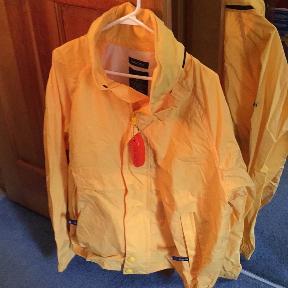 Yellow nautica windbreaker